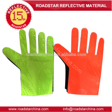 Red & yellow traffic reflective glove for police